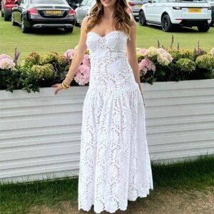 Silvia Tcherassi White Margie Strapless Dress Size XS / Size 2